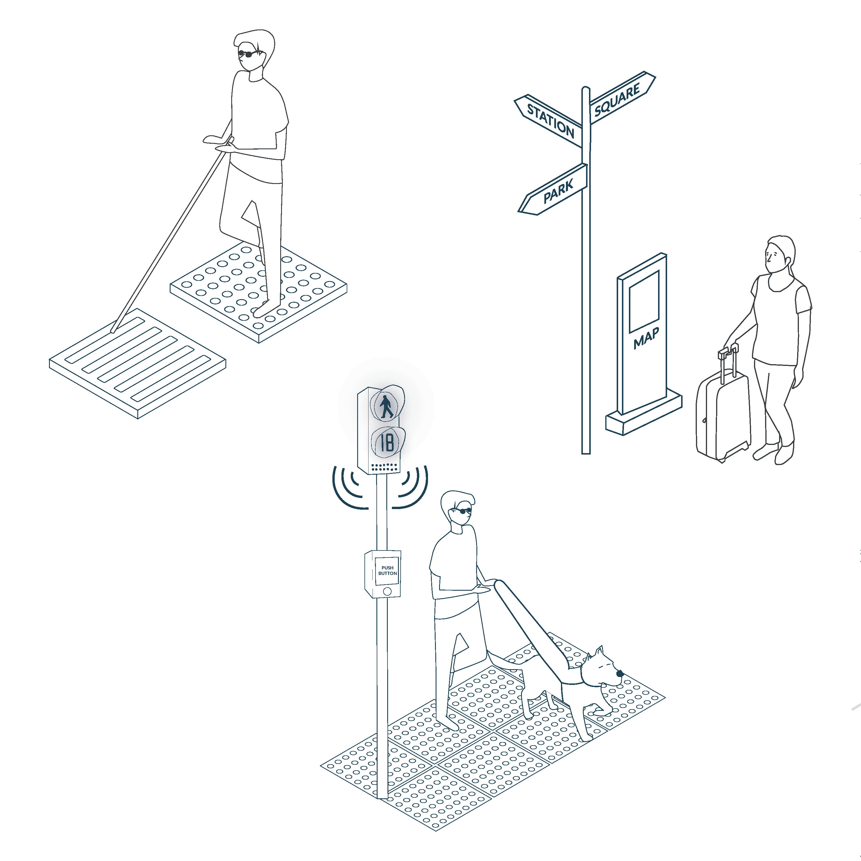 Integrate Rest Areas Along Pedestrian Routes