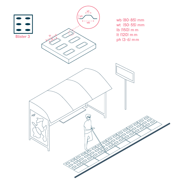 Lozenge Warning Surface for On-Street Tram